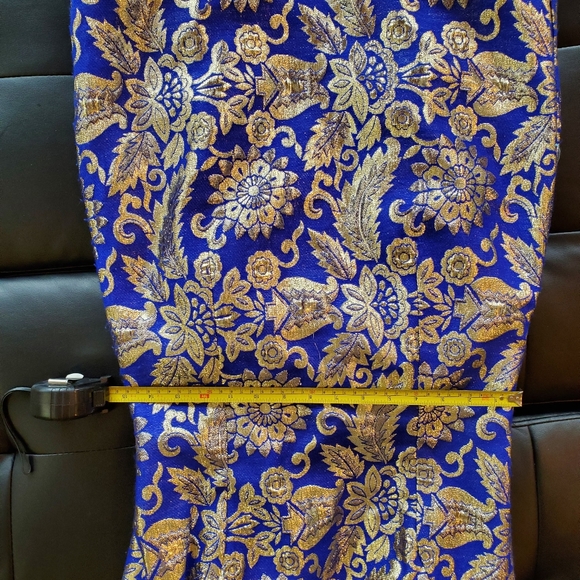 Jessica McClintock blue and gold sheath dress - Picture 3 of 5